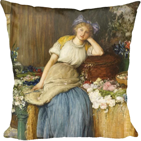 The Alsatian Flower Girl, 1900 (oil on canvas)