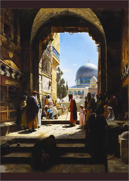At the Entrance to the Temple Mount, Jerusalem, 1886 (oil on canvas)