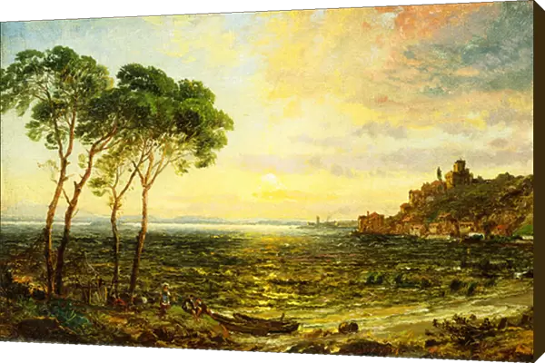 Sunset over Lake Thrasemine, 1887 (oil on canvas)