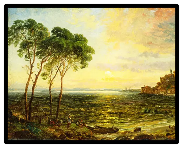 Sunset over Lake Thrasemine, 1887 (oil on canvas)