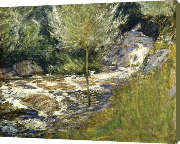 Horseneck Falls, Greenwich, Connecticut, (oil on canvas)