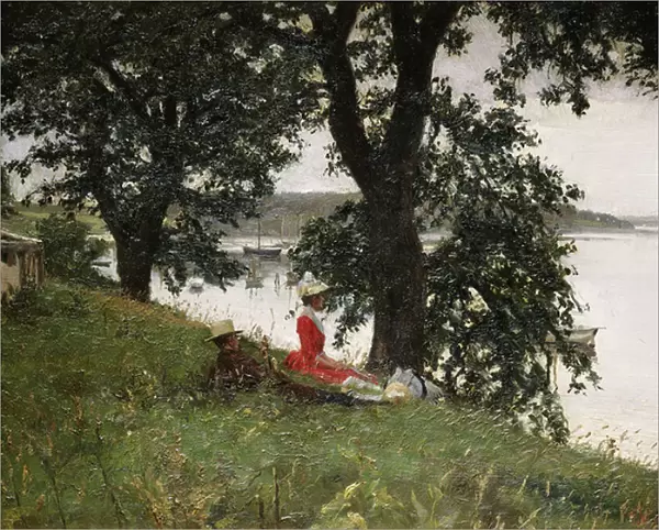 On the Bank, 1889 (oil on canvas)