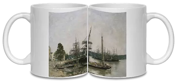 Boat Moorings on the Garonne, Bordeaux, 1876 (oil on canvas)