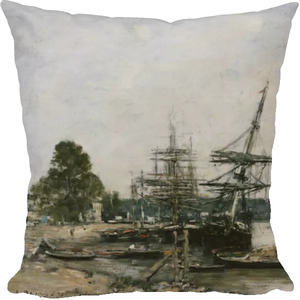 Boat Moorings on the Garonne, Bordeaux, 1876 (oil on canvas)
