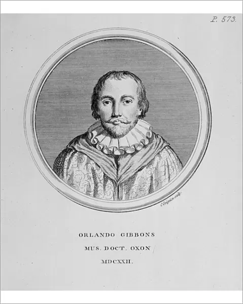 Portrait of Orlando Gibbons (1583-1625) british composer