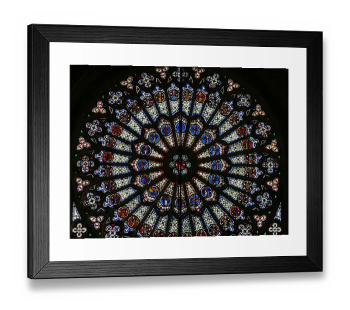 Framed Print : North Rose Window Print, Rouen Cathedral Framed Print : North Rose Window Print, Rouen Cathedral