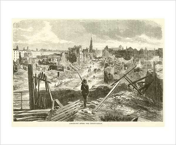 Strasburg after the capitulation, September 1870 (engraving)