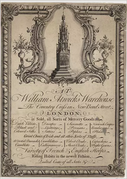 Mercer, William Atwick, trade card (engraving)