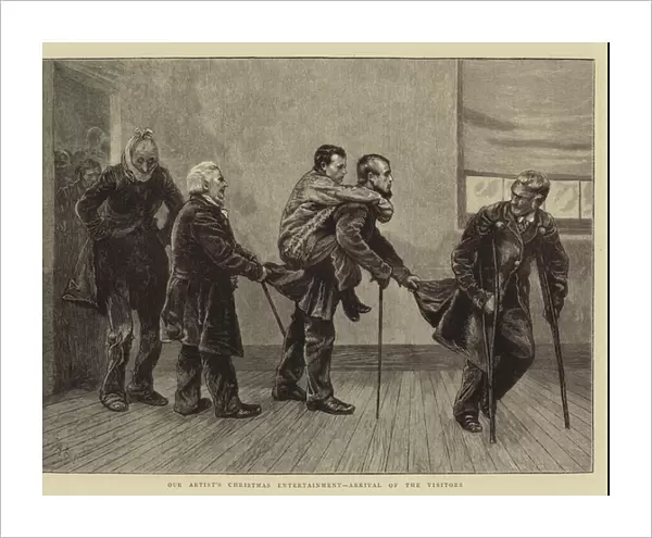 Our Artists Christmas Entertainment, Arrival of the Visitors (engraving)