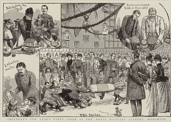 Childrens New Years Party given at the Royal Military Academy, Woolwich (engraving)
