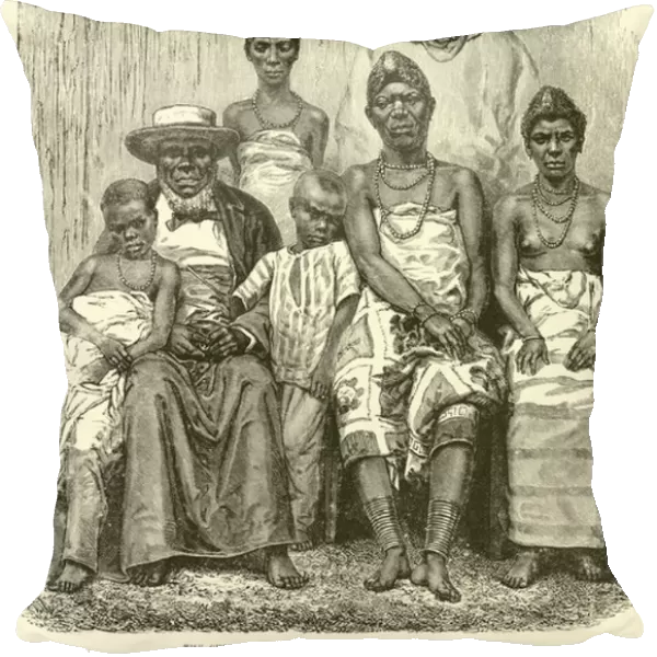 The Chief Kringer of the Gaboon and his family (engraving)