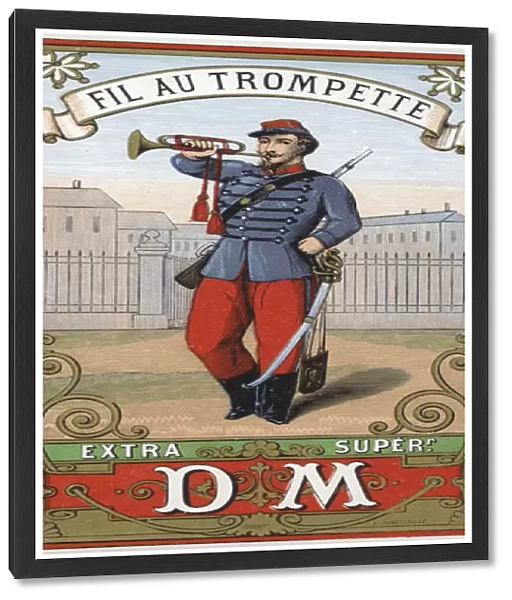 Label for trumpeters thread (colour litho)