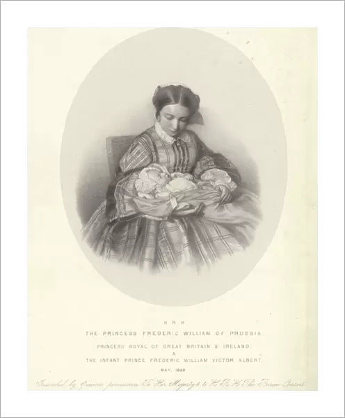 Portrait of Victoria, Princess Royal, with her son, Frederick William Victor Albert (engraving)