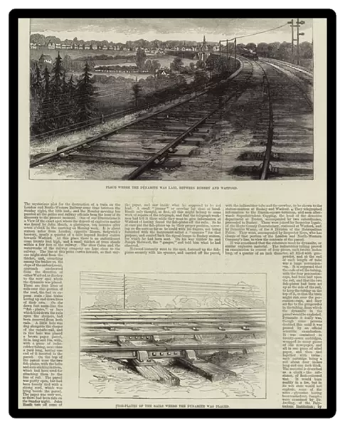 The Plot to blow up a London and North-Western Railway Train (engraving)