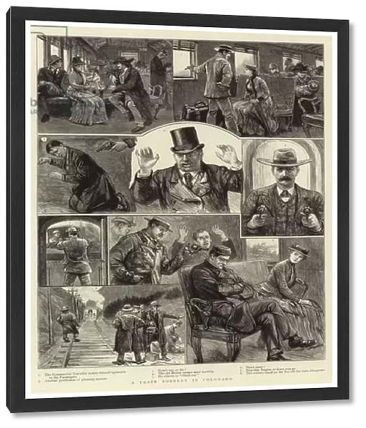 A Train Robbery in Colorado (engraving)