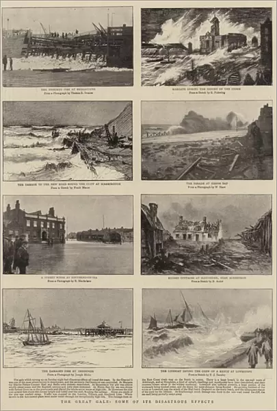 The Great Gale, some of its Disastrous Effects (litho)