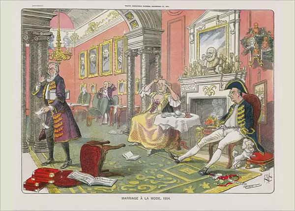 Marriage a la Mode, 1904 (colour litho)