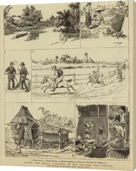 Round the World Yachting in the 'Ceylon', XVII, Manila (engraving)