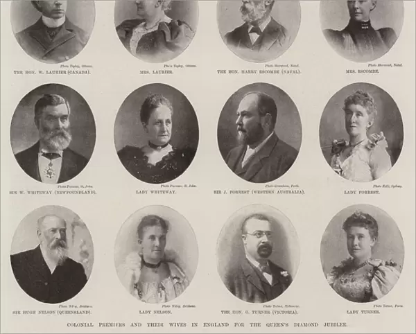 Colonial Premiers and their Wives in England for the Queens Diamond Jubilee (b  /  w photo)
