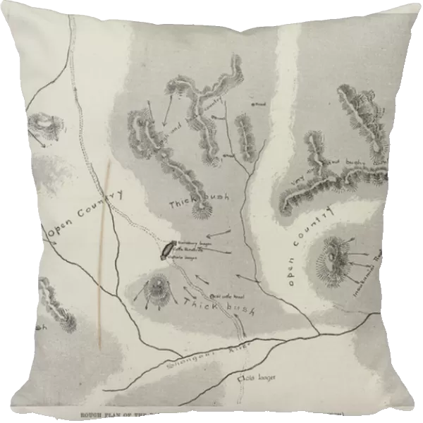Rough Plan of the Battle of Shangani (engraving)