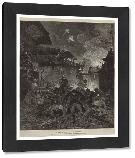 The War, a Street Scene in Nicopolis (engraving)