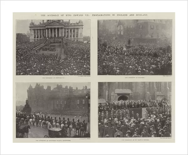The Accession of King Edward VII, Proclamations in England and Scotland (b  /  w photo)