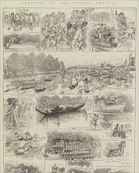 Sketches at the Henley Regatta (engraving)