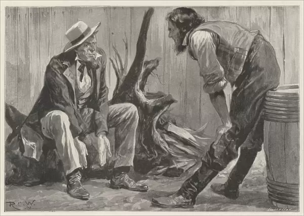 The Landlord of the Big Flume Hotel, by Bret Harte (litho)