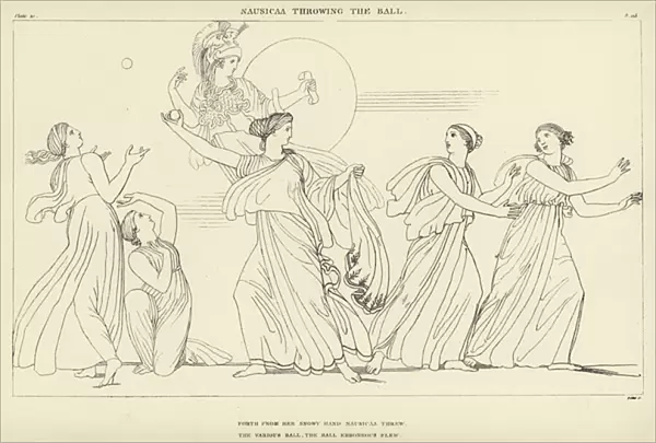 Nausicaa throwing the Ball (engraving)