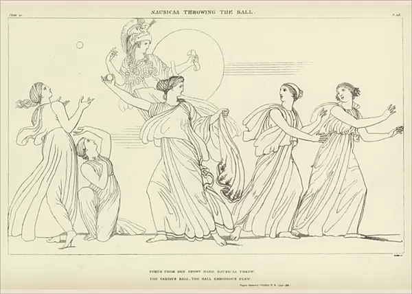 Nausicaa throwing the Ball (engraving)