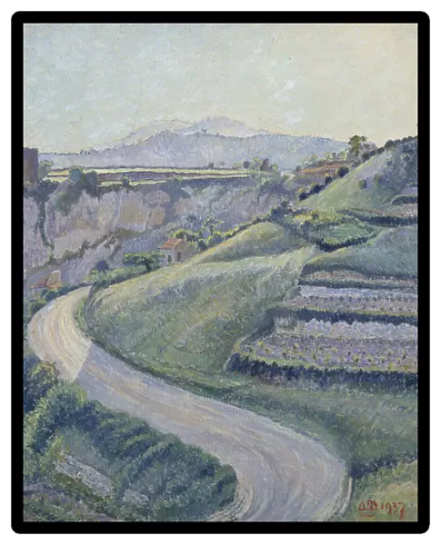 La Nouvelle Route, Cotignac, 1937 (oil on canvas)