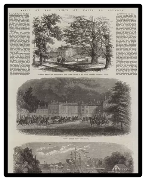 Visit of the Prince of Wales to Clumber (engraving)