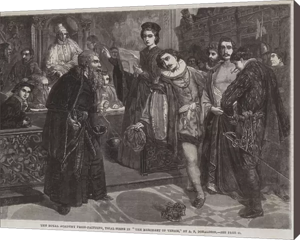 Trial Scene in 'The Merchant of Venice'(engraving)