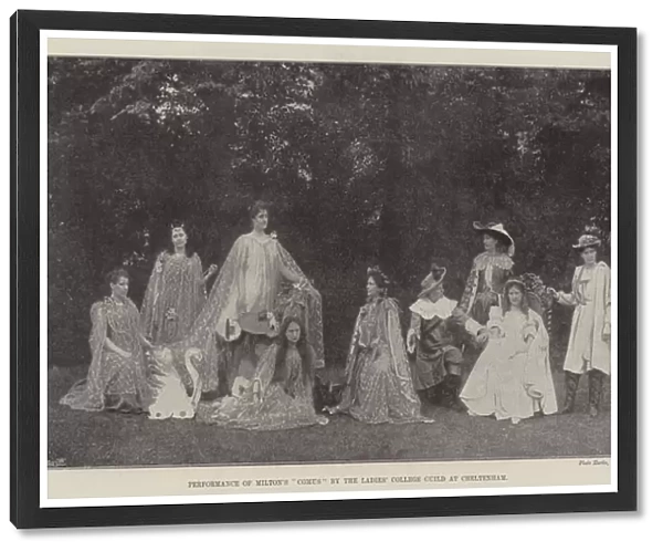 Performance of Miltons 'Comus'by the Ladies College Guild at Cheltenham (engraving)
