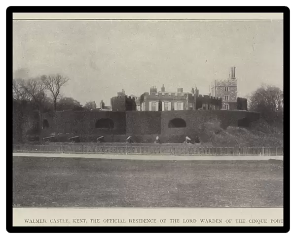 Walmer Castle, Kent, the Official Residence of the Lord Warden of the Cinque Ports (b  /  w photo)