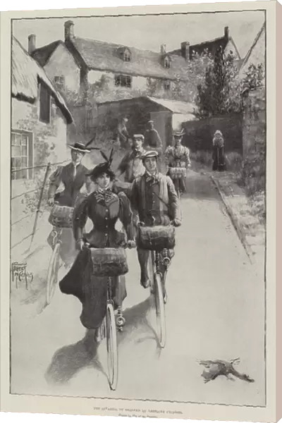 The Invasion of England by American Cyclists (litho)