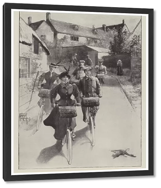 The Invasion of England by American Cyclists (litho)