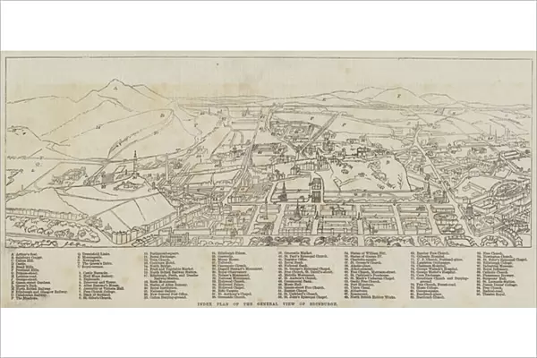 Index Plan of the General View of Edinburgh (engraving)