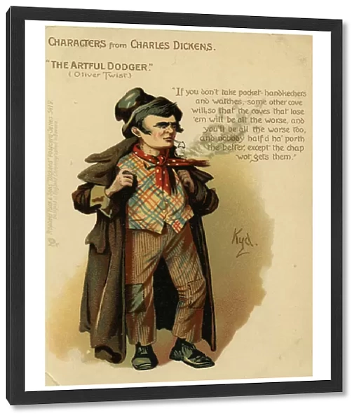 Characters From Charles Dickens - The Artful Dodger from Oliver Twist, Postcard, c