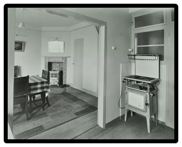Kingsmead Estate: interior of flat, London, 1939 (b  /  w photo)