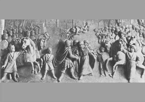 Relief of John III Sobieski receives the surrender of the Turkish troops