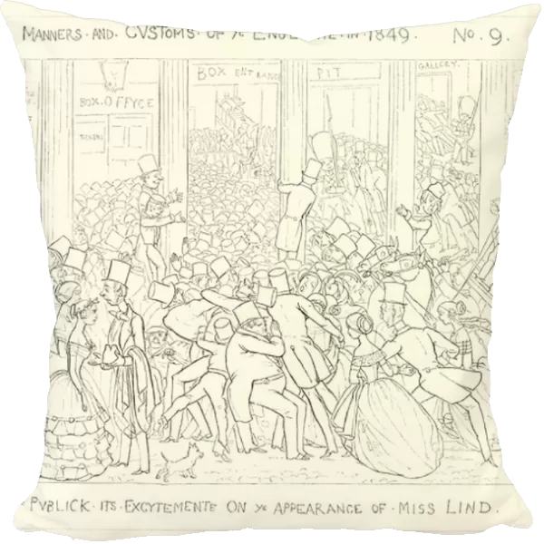 1849, The Public on its excitement on the appearance of Miss Lind (engraving)