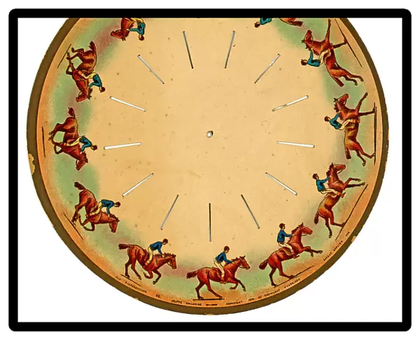 zoopraxiscope disc showing a Horse galloping, 1893 (litho)