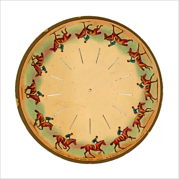 zoopraxiscope disc showing a Horse galloping, 1893 (litho)