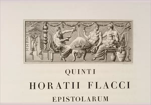 Page from Quintus Horatius Flaccus (engraving)