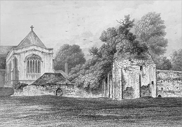 Wolvesey Castle Winchester, c. 1830 (engraving)