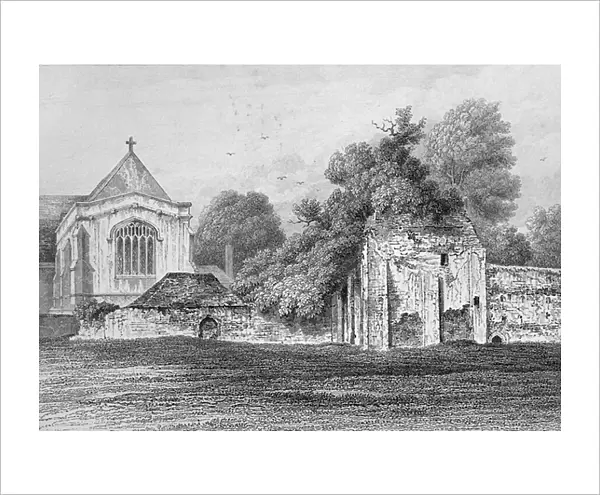 Wolvesey Castle Winchester, c. 1830 (engraving)