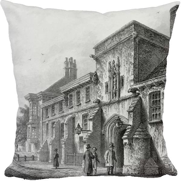 College Gate and Wardens Lodge Winchester, c. 1830 (engraving)