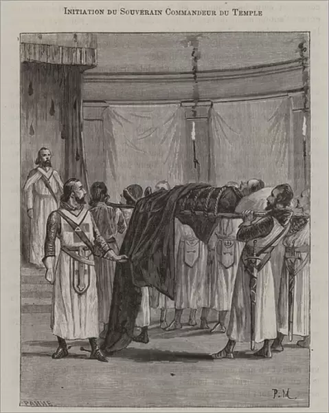 Initiation of a Commander of the Temple (engraving)