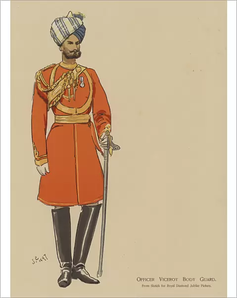 Officer Viceroy Body Guard (colour litho)